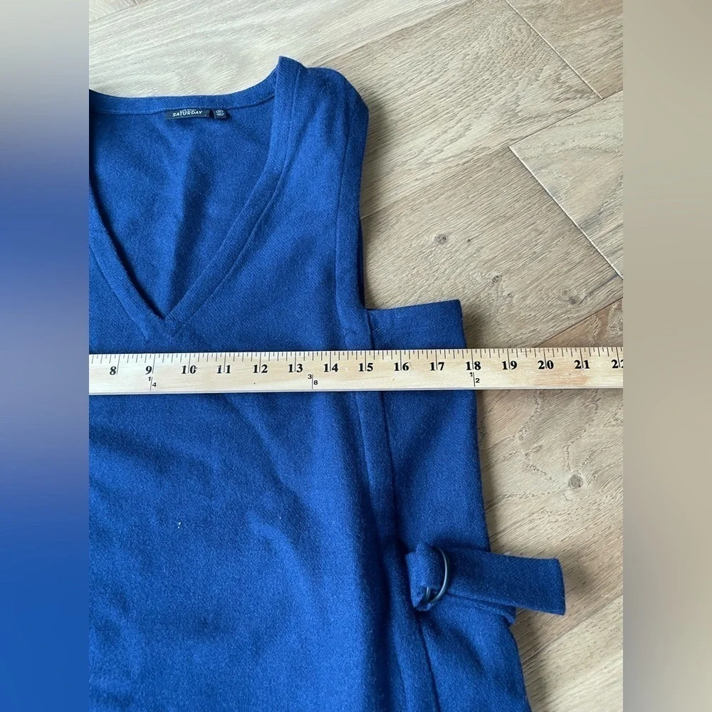 Kate Spade wool blend jumper dress medium navy